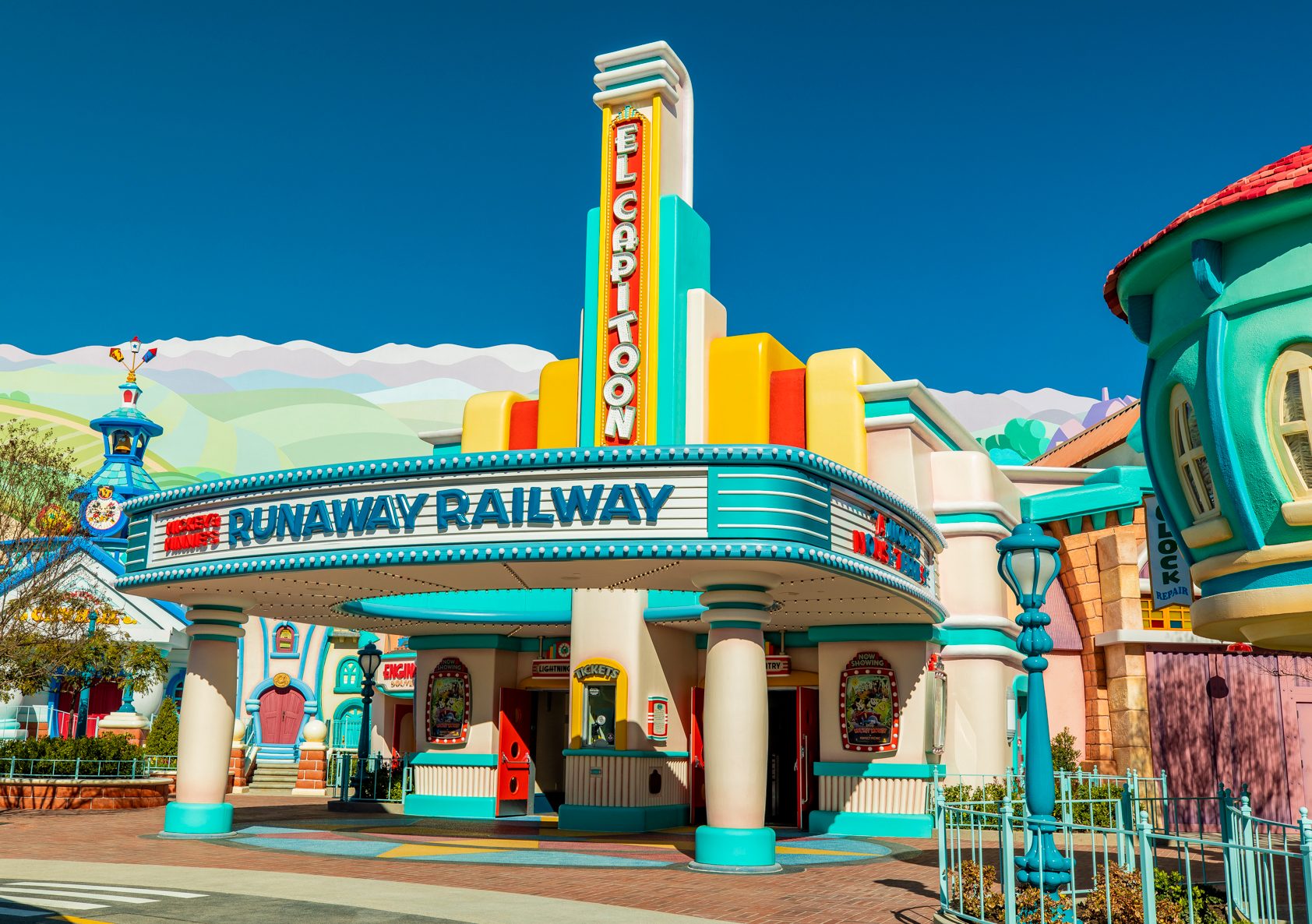 Mickey & Minnie's Runaway Railway will open at Disneyland Park on Jan. 27, 2023, when the Disney100 anniversary celebration comes to life at Disneyland Resort in Anaheim, Calif. Guests step into the cartoon world of Mickey Mouse and Minnie Mouse, where they'll board a train with Goofy as the engineer for an out-of-control adventure filled with surprising twists and turns. (Christian Thompson/Disneyland Resort)